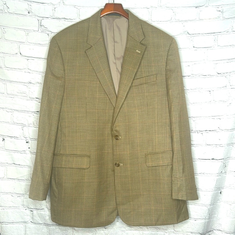 Lauren Ralph Lauren Brown Wool Tweed Sports Coat Size 44L Excellent Condition
